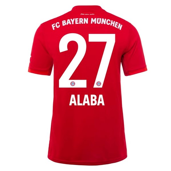 Maillot Football Bayern Munich NO.27 Alaba Domicile 2019-20 Rouge